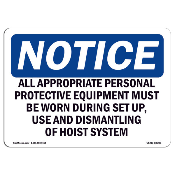 SignMission All Appropriate Personal Protective Equipment Sign Wayfair